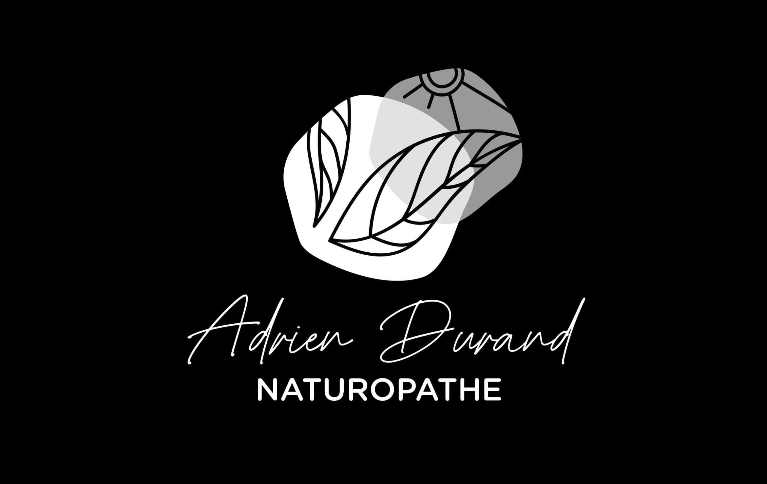 Adrien Durand Naturopathe - Logo noir & blanc