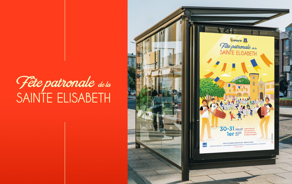 juliette-bedouet-graphiste-motiondesigner-freelance-Nice-Paris-affiche-illustrative-fete-patronale-Vence